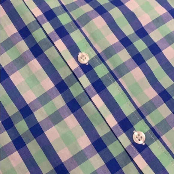 Wrangler plaid Casual short sleeve Button Down shirt Kid’s XXL blue green - Picture 3 of 7